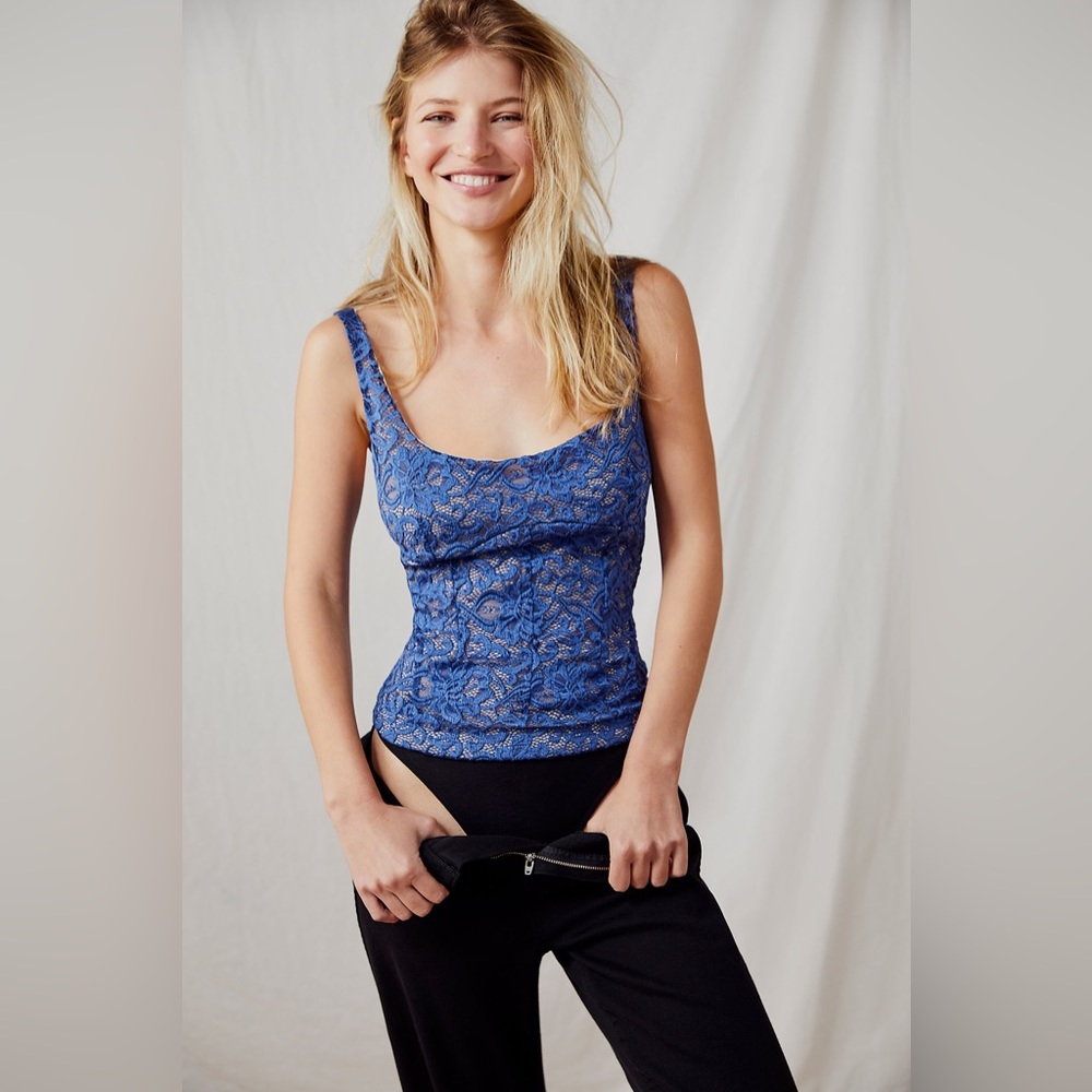 Free People Blue Camisole Top